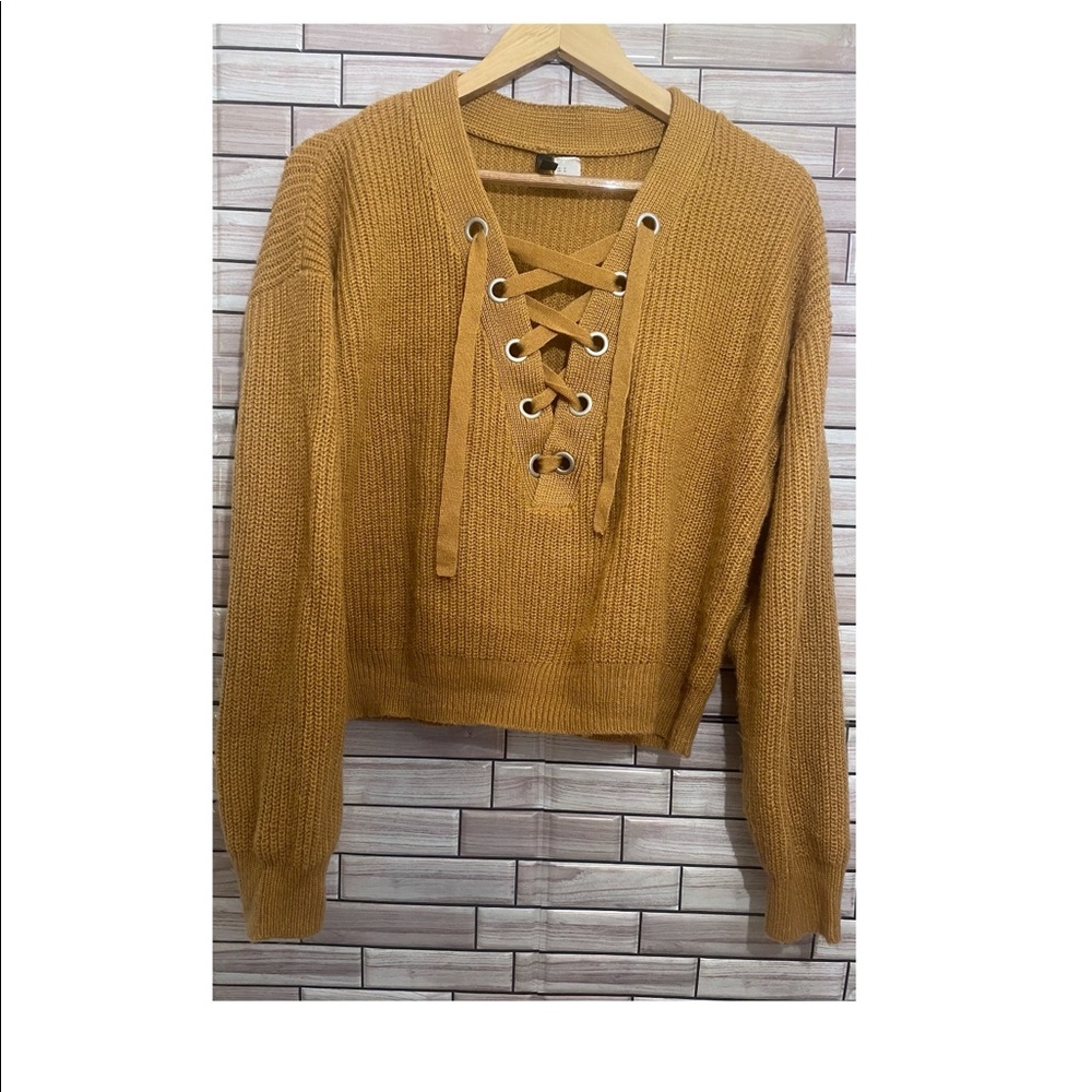 Lace Up Sweater